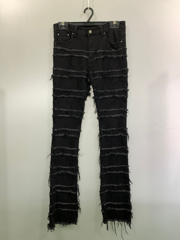【中古品】【メンズ】 MNML ミニマル フレアデニム デニムパンツ ボトムス 153-261027-jt-25-min サイズ：32 カラー：ブラック 万代Net店