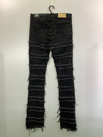 【中古品】【メンズ】 MNML ミニマル フレアデニム デニムパンツ ボトムス 153-261027-jt-25-min サイズ：32 カラー：ブラック 万代Net店