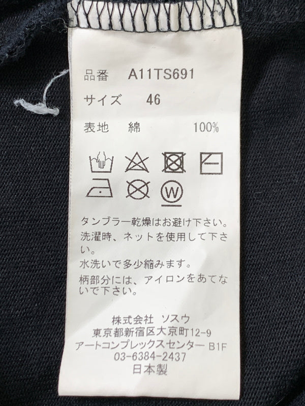 【中古品】【メンズ】 MAISON MIHARA YASUHIRO メゾン ミハラヤスヒロ 23AW SMILY FACE PRINTED TEE A11TS691 スマイリー フェイス プリント 半袖Tシャツ メンズ トップス 140-261020-em-07-min サイズ：46 カラー：ブラック 万代Net店