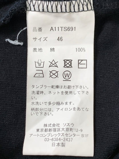 【中古品】【メンズ】 MAISON MIHARA YASUHIRO メゾン ミハラヤスヒロ 23AW SMILY FACE PRINTED TEE A11TS691 スマイリー フェイス プリント 半袖Tシャツ メンズ トップス 140-261020-em-07-min サイズ：46 カラー：ブラック 万代Net店