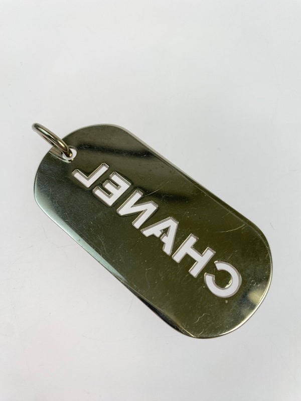 【中古品】【レディース】 CHANEL シャネル DOG TAG ドッグタグ キーホルダー 182-261027-jt-04-min カラー：シルバー 万代Net店