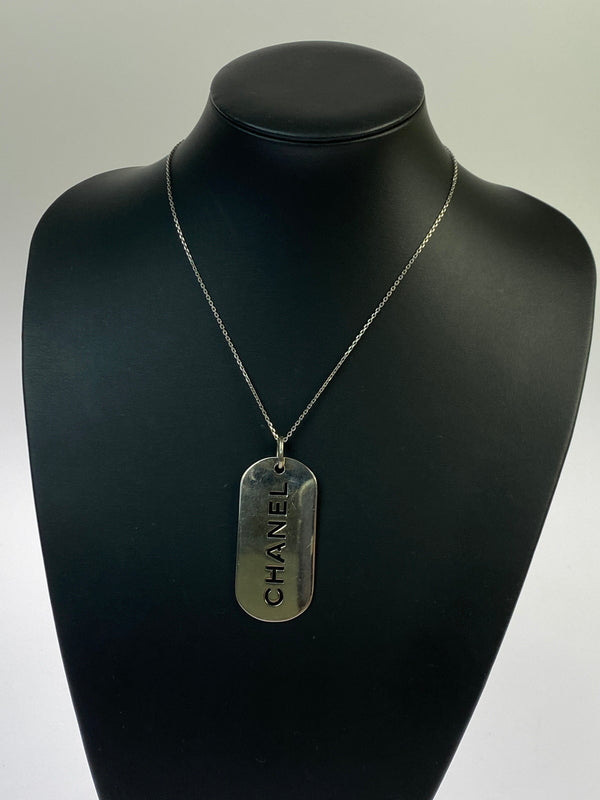 【中古品】【レディース】 CHANEL シャネル DOG TAG ドッグタグ キーホルダー 182-261027-jt-04-min カラー：シルバー 万代Net店