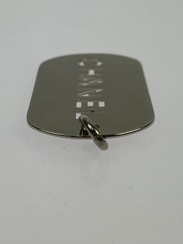 【中古品】【レディース】 CHANEL シャネル DOG TAG ドッグタグ キーホルダー 182-261027-jt-04-min カラー：シルバー 万代Net店