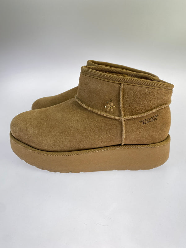 【中古品】【レディース】 SKECHERS スケッチャーズ スリップインズ ショートブーツ 169143 靴 ムートン風 ショートブーツ 167-261026-hu-19-min カラー：ブラウン系 万代Net店