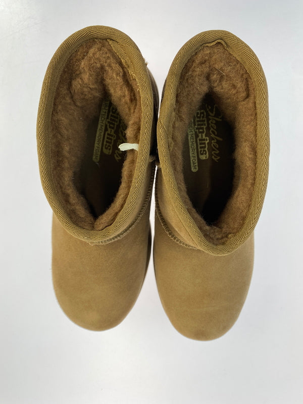 【中古品】【レディース】 SKECHERS スケッチャーズ スリップインズ ショートブーツ 169143 靴 ムートン風 ショートブーツ 167-261026-hu-19-min カラー：ブラウン系 万代Net店