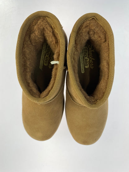 【中古品】【レディース】 SKECHERS スケッチャーズ スリップインズ ショートブーツ 169143 靴 ムートン風 ショートブーツ 167-261026-hu-19-min カラー：ブラウン系 万代Net店