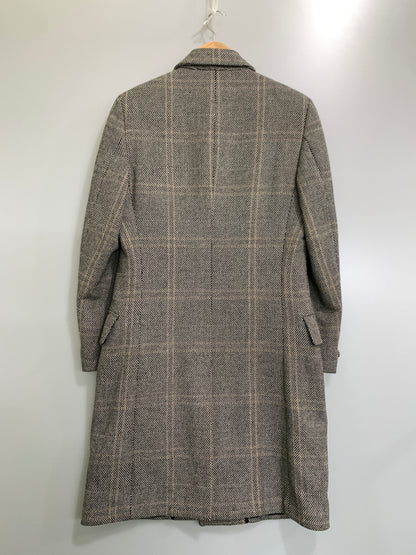 【中古品】【メンズ】 YVE SAINT LAURENT イヴ・サンローラン CHECK CHESTER COAT ステファノ期 チェックコート チェスターコート アウター 141-261024-ta-02-min サイズ：46R カラー：マルチカラー 万代Net店