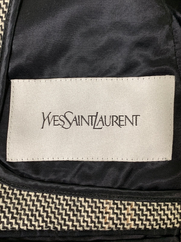 【中古品】【メンズ】 YVE SAINT LAURENT イヴ・サンローラン CHECK CHESTER COAT ステファノ期 チェックコート チェスターコート アウター 141-261024-ta-02-min サイズ：46R カラー：マルチカラー 万代Net店