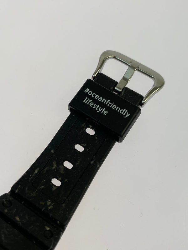 【中古品】【メンズ】 G-SHOCK ジーショック × SURFRIDER FOUNDATION サーフライダーファウンデーション G-5600SRF-1JR 5600 SERIES TOUGH SOLAR DIGITAL WATCH タフ ソーラー デザイン ウォッチ 腕時計 時計 196-261027-jt-13-min カラー：ブラック/マーブル 万代Net店