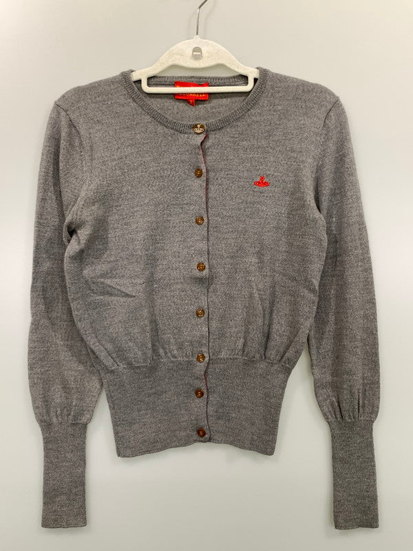【現状渡し品】【レディース】 VIVIENNE WESTWOOD RED LABEL ヴィヴィアンウエストウッドレッドレーベル CARDIGAN カーディガン トップス 170-261027-hu-37-min サイズ：2 カラー：グレー 万代Net店