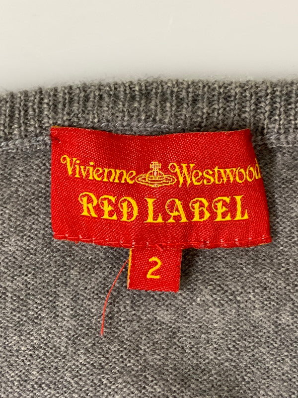 【現状渡し品】【レディース】 VIVIENNE WESTWOOD RED LABEL ヴィヴィアンウエストウッドレッドレーベル CARDIGAN カーディガン トップス 170-261027-hu-37-min サイズ：2 カラー：グレー 万代Net店