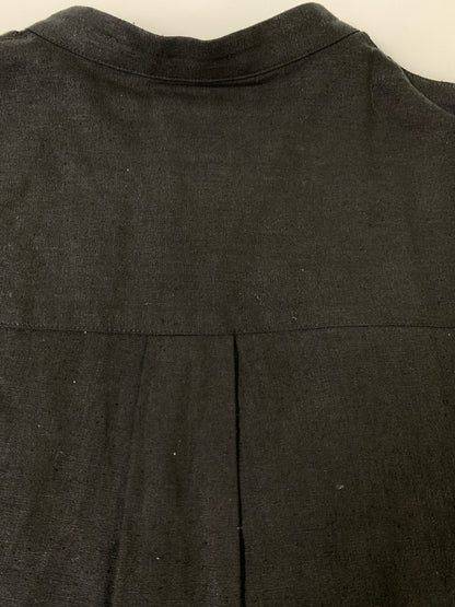 【中古品】【メンズ】 SEMOH セモ LS SILK SHIRT 24-1-03 ロングスリーブ シルク 長袖シャツ ノーカラー メンズ トップス 140-261029-em-03-min サイズ：1 カラー：ブラック 万代Net店