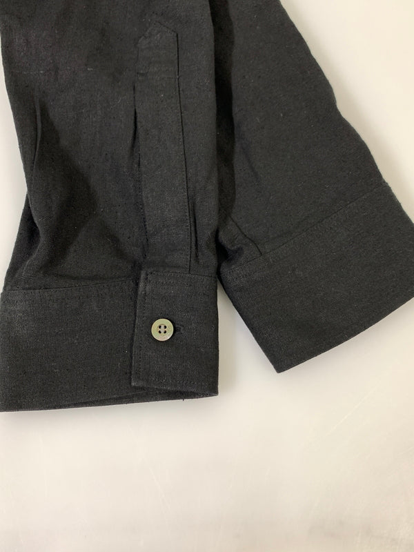 【中古品】【メンズ】 SEMOH セモ LS SILK SHIRT 24-1-03 ロングスリーブ シルク 長袖シャツ ノーカラー メンズ トップス 140-261029-em-03-min サイズ：1 カラー：ブラック 万代Net店