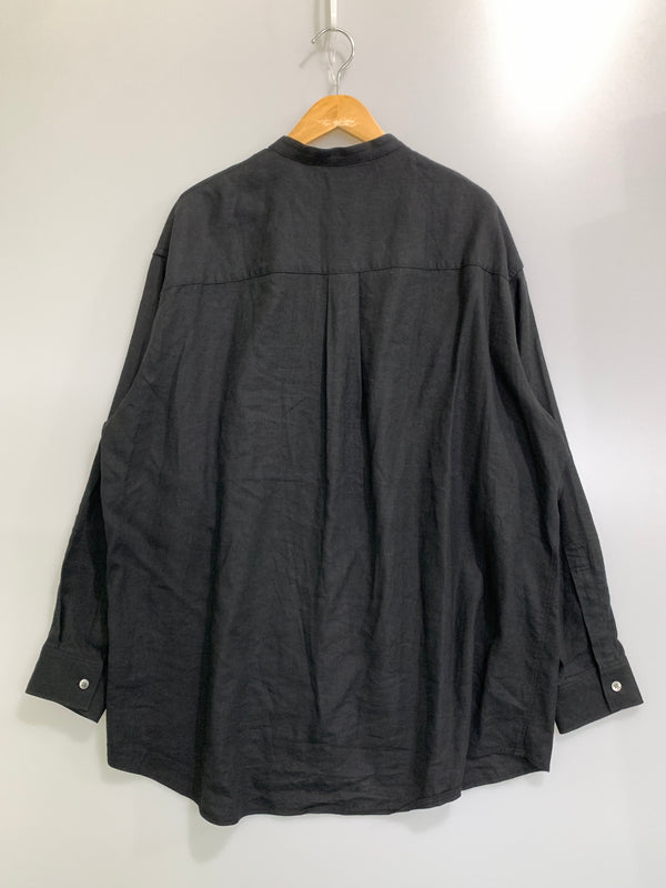 【中古品】【メンズ】 SEMOH セモ LS SILK SHIRT 24-1-03 ロングスリーブ シルク 長袖シャツ ノーカラー メンズ トップス 140-261029-em-03-min サイズ：1 カラー：ブラック 万代Net店