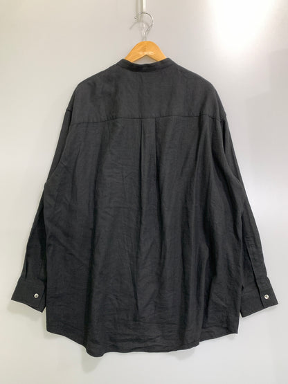 【中古品】【メンズ】 SEMOH セモ LS SILK SHIRT 24-1-03 ロングスリーブ シルク 長袖シャツ ノーカラー メンズ トップス 140-261029-em-03-min サイズ：1 カラー：ブラック 万代Net店