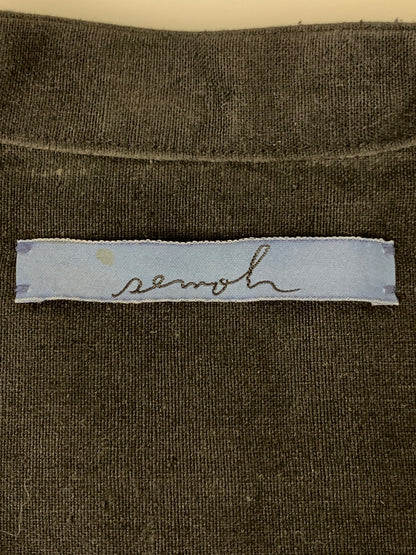 【中古品】【メンズ】 SEMOH セモ LS SILK SHIRT 24-1-03 ロングスリーブ シルク 長袖シャツ ノーカラー メンズ トップス 140-261029-em-03-min サイズ：1 カラー：ブラック 万代Net店