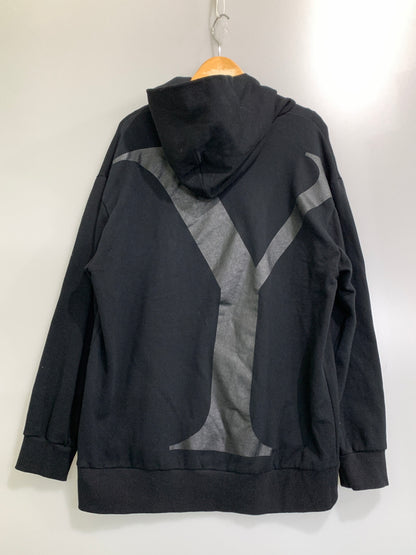 【中古品】【メンズ】 Y'S ワイズ PIGMENT PRINT ZIP UP LONG HOODIE ピグメント プリント ジップ アップ ロング フーディー YS-T24-070 パーカー トップス 140-261028-hu-15-min サイズ：2 カラー：ブラック 万代Net店