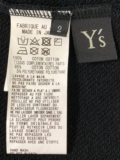 【中古品】【メンズ】 Y'S ワイズ PIGMENT PRINT ZIP UP LONG HOODIE ピグメント プリント ジップ アップ ロング フーディー YS-T24-070 パーカー トップス 140-261028-hu-15-min サイズ：2 カラー：ブラック 万代Net店