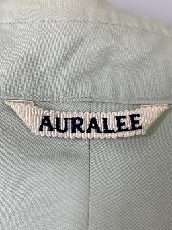 【中古品】【メンズ】 AURALEE オーラリー WASHED FINX TWILL SHIRT ウォッシュド フィンクス ツイル シャツ A25AS01TN 長袖 シャツ ロングスリーブ 140-261028-hu-05-min サイズ：5 カラー：ミントグリーン系 万代Net店