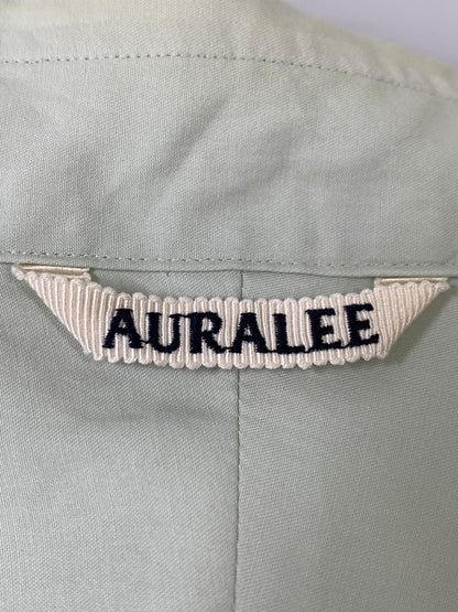 【中古品】【メンズ】 AURALEE オーラリー WASHED FINX TWILL SHIRT ウォッシュド フィンクス ツイル シャツ A25AS01TN 長袖 シャツ ロングスリーブ 140-261028-hu-05-min サイズ：5 カラー：ミントグリーン系 万代Net店