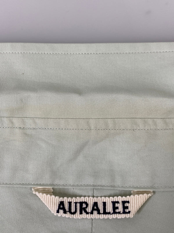 【中古品】【メンズ】 AURALEE オーラリー WASHED FINX TWILL SHIRT ウォッシュド フィンクス ツイル シャツ A25AS01TN 長袖 シャツ ロングスリーブ 140-261028-hu-05-min サイズ：5 カラー：ミントグリーン系 万代Net店