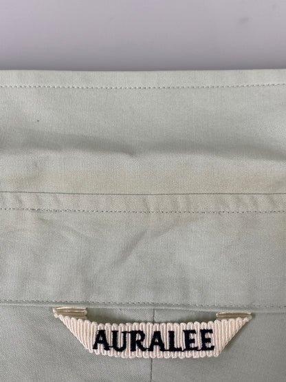 【中古品】【メンズ】 AURALEE オーラリー WASHED FINX TWILL SHIRT ウォッシュド フィンクス ツイル シャツ A25AS01TN 長袖 シャツ ロングスリーブ 140-261028-hu-05-min サイズ：5 カラー：ミントグリーン系 万代Net店
