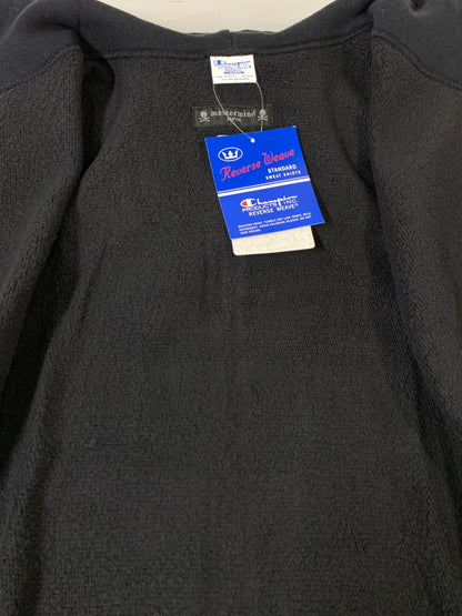【中古品】【メンズ】 MASTER MIND マスターマインド × CHAMPION チャンピオン REVERSE FULL ZIP HOODED SWEATSHIRT C8-A123 リバース フルジップ フーデッド スウェットシャツ 140-261029-em-02-min サイズ：M カラー：ブラック 万代Net店