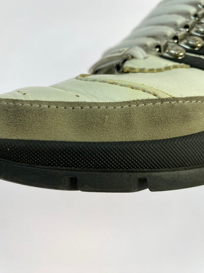 【中古品】【メンズ】 DSQUARED2 ディースクエアード レザー スニーカー 靴 シューズ 163-261026-hu-15-min サイズ：39 1/2 カラー：ホワイト/ブラック 万代Net店