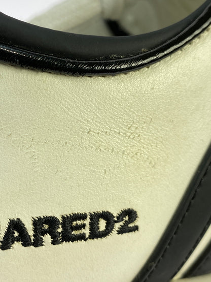 【中古品】【メンズ】 DSQUARED2 ディースクエアード レザー スニーカー 靴 シューズ 163-261026-hu-15-min サイズ：39 1/2 カラー：ホワイト/ブラック 万代Net店