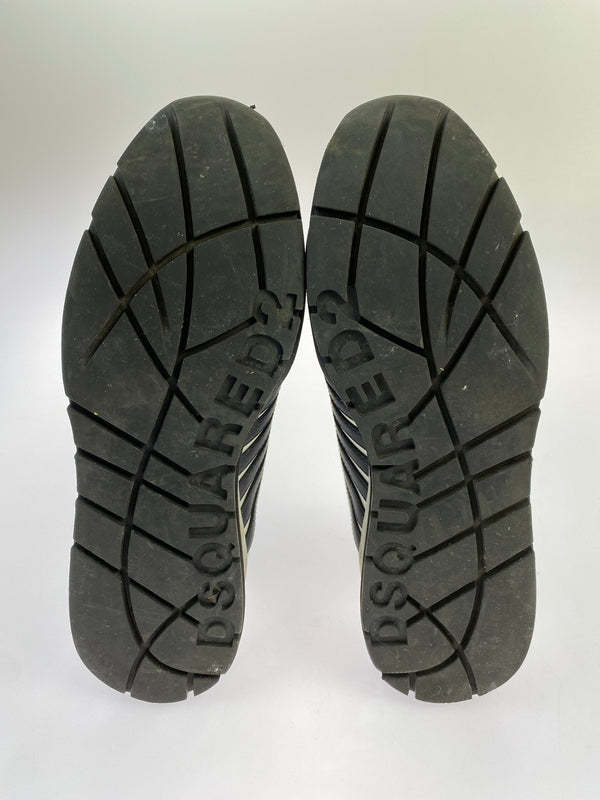 【中古品】【メンズ】 DSQUARED2 ディースクエアード レザー スニーカー 靴 シューズ 163-261026-hu-15-min サイズ：39 1/2 カラー：ホワイト/ブラック 万代Net店