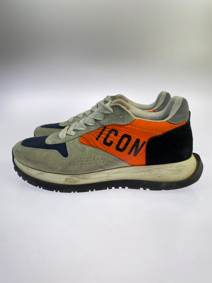 【中古品】【メンズ】 DSQUARED2 ディースクエアード ローカット スニーカー 靴 シューズ 163-261026-hu-14-min サイズ：40 カラー：グレー/オレンジ/ネイビー 万代Net店