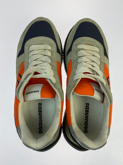 【中古品】【メンズ】 DSQUARED2 ディースクエアード ローカット スニーカー 靴 シューズ 163-261026-hu-14-min サイズ：40 カラー：グレー/オレンジ/ネイビー 万代Net店