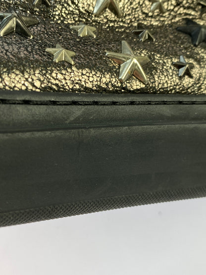 【中古品】【メンズ】 JIMMY CHOO ジミーチュウ ARGYLE HIGH CUT SNEAKER アーガイル ハイカットスニーカー 靴 シューズ 183-261026-hu-20-min サイズ：42 カラー：ブラック 万代Net店