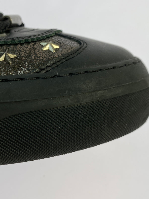 【中古品】【メンズ】 JIMMY CHOO ジミーチュウ ARGYLE HIGH CUT SNEAKER アーガイル ハイカットスニーカー 靴 シューズ 183-261026-hu-20-min サイズ：42 カラー：ブラック 万代Net店