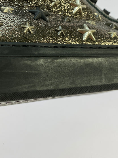 【中古品】【メンズ】 JIMMY CHOO ジミーチュウ ARGYLE HIGH CUT SNEAKER アーガイル ハイカットスニーカー 靴 シューズ 183-261026-hu-20-min サイズ：42 カラー：ブラック 万代Net店