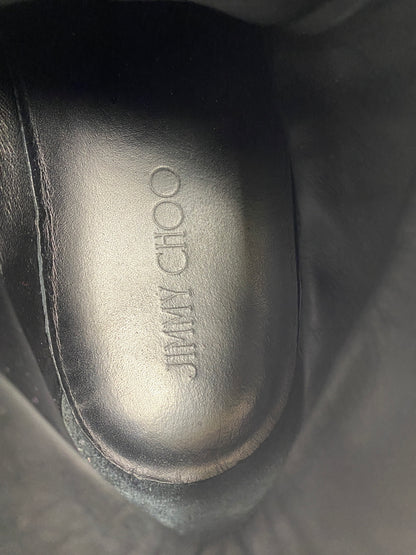【中古品】【メンズ】 JIMMY CHOO ジミーチュウ ARGYLE HIGH CUT SNEAKER アーガイル ハイカットスニーカー 靴 シューズ 183-261026-hu-20-min サイズ：42 カラー：ブラック 万代Net店