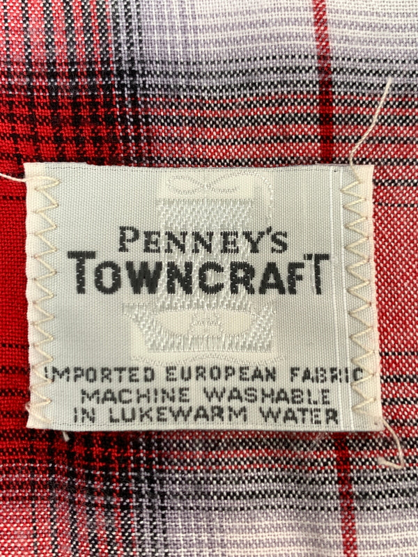【中古品】【メンズ】 PENNYS TOWNCRAFT ペニーズ タウンクラフト 60S PLAID LS SHIRT 60年代 プレイド ロング スリーブ シャツ ヴィンテージ 長袖シャツ 146-261028-hu-34-min サイズ：表記なしのため不明 カラー：レッド（チェック） 万代Net店
