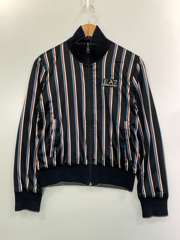 【中古品】【メンズ】 EMPORIO ARMANI エンポリオ アルマーニ REVERSIBLE TRACK JACKET リバーシブル トラック ジャケット アウター 141-261028-hu-45-min サイズ：XS カラー：ブラック（ストライプ）/ネイビー 万代Net店