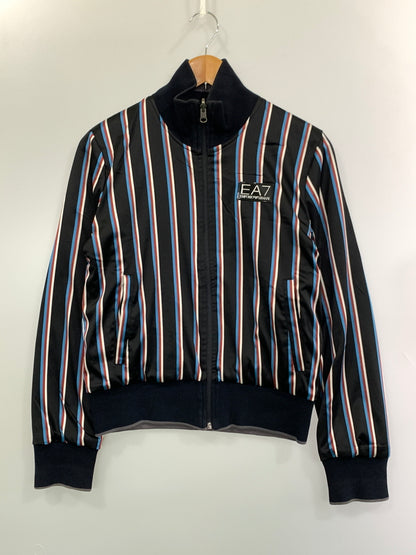 【中古品】【メンズ】 EMPORIO ARMANI エンポリオ アルマーニ REVERSIBLE TRACK JACKET リバーシブル トラック ジャケット アウター 141-261028-hu-45-min サイズ：XS カラー：ブラック（ストライプ）/ネイビー 万代Net店