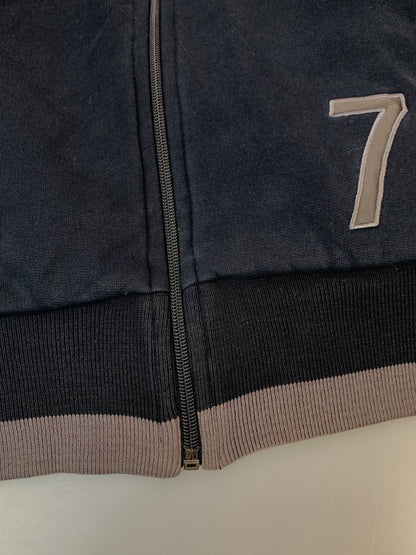 【中古品】【メンズ】 EMPORIO ARMANI エンポリオ アルマーニ REVERSIBLE TRACK JACKET リバーシブル トラック ジャケット アウター 141-261028-hu-45-min サイズ：XS カラー：ブラック（ストライプ）/ネイビー 万代Net店