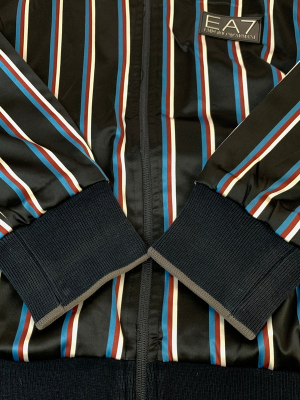 【中古品】【メンズ】 EMPORIO ARMANI エンポリオ アルマーニ REVERSIBLE TRACK JACKET リバーシブル トラック ジャケット アウター 141-261028-hu-45-min サイズ：XS カラー：ブラック（ストライプ）/ネイビー 万代Net店