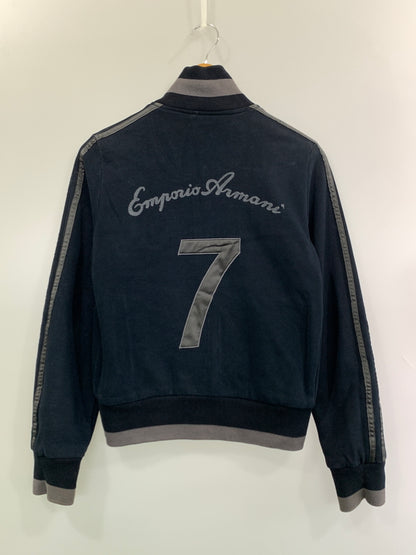【中古品】【メンズ】 EMPORIO ARMANI エンポリオ アルマーニ REVERSIBLE TRACK JACKET リバーシブル トラック ジャケット アウター 141-261028-hu-45-min サイズ：XS カラー：ブラック（ストライプ）/ネイビー 万代Net店