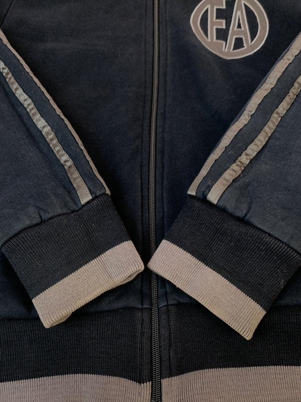 【中古品】【メンズ】 EMPORIO ARMANI エンポリオ アルマーニ REVERSIBLE TRACK JACKET リバーシブル トラック ジャケット アウター 141-261028-hu-45-min サイズ：XS カラー：ブラック（ストライプ）/ネイビー 万代Net店
