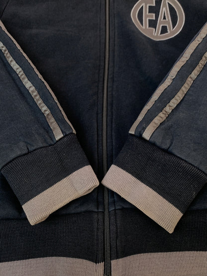 【中古品】【メンズ】 EMPORIO ARMANI エンポリオ アルマーニ REVERSIBLE TRACK JACKET リバーシブル トラック ジャケット アウター 141-261028-hu-45-min サイズ：XS カラー：ブラック（ストライプ）/ネイビー 万代Net店