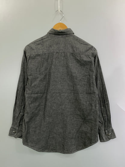 【中古品】【メンズ】 KENZO ケンゾー FLOWER WORK SHIRT フラワー ワーク シャツ 長袖シャツ ロングスリーブ トップス 146-261028-hu-37-min サイズ：M カラー：グレー系 万代Net店