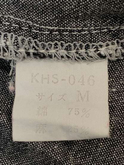 【中古品】【メンズ】 KENZO ケンゾー FLOWER WORK SHIRT フラワー ワーク シャツ 長袖シャツ ロングスリーブ トップス 146-261028-hu-37-min サイズ：M カラー：グレー系 万代Net店