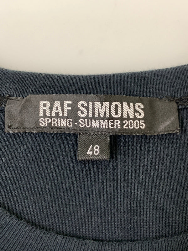 【中古品】【メンズ】 RAF SIMONS ラフシモンズ 05SS HISTORY OF THE WORLD期 S S TEE 半袖Tシャツ シュートスリーブ 141-261024-ta-04-min サイズ：48 カラー：ブラック 万代Net店