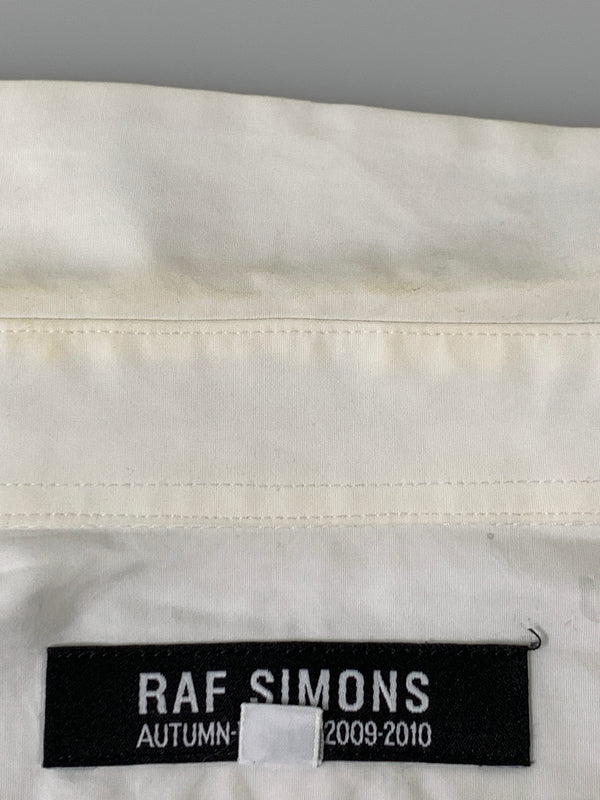 【現状渡し品】【メンズ】 RAF SIMONS ラフシモンズ 09AW REGULAR SHIRT レギュラーシャツ 長袖シャツ ロングスリーブシャツ 141-261024-ta-05-min サイズ：46 カラー：ホワイト 万代Net店
