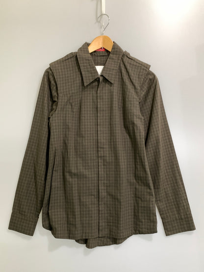 【中古品】【メンズ】 UNDERCOVER アンダーカバー 98-99AW EXCHANGE期 SMALL PARTS LS SHIRT スモール パーツ ロング スリーブ シャツ 長袖シャツ トップス 140-261028-hu-16-min カラー：ブラウン系（チェック柄） 万代Net店