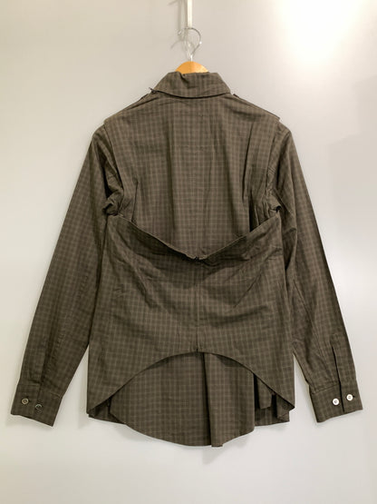 【中古品】【メンズ】 UNDERCOVER アンダーカバー 98-99AW EXCHANGE期 SMALL PARTS LS SHIRT スモール パーツ ロング スリーブ シャツ 長袖シャツ トップス 140-261028-hu-16-min カラー：ブラウン系（チェック柄） 万代Net店